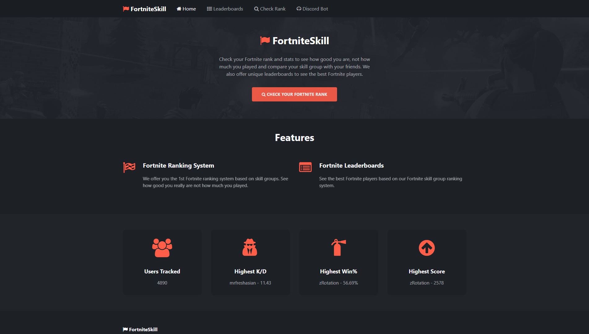 FortniteSkill.com - See your Fortnite stats and rank